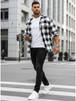 Pánské džíny slim fit černé FashionStreet UX4483