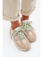 Dámské Tenisky Béžové s Ozdobným Šněrováním Henira
