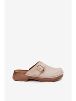 Dámské chodaki s přezkou Inblu TF000003 Světle béžové