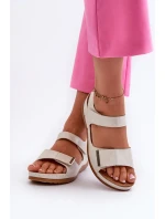 Pohodlné dámské sandály na suchý zip Silver Iphiope