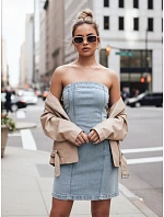 Džínové trubicové mini šaty NETUBA modré FashionStreet EY2591