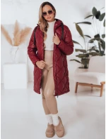 Dámská zimní bunda SNOWVIBE bordó prošívaná FashionStreet TY4996