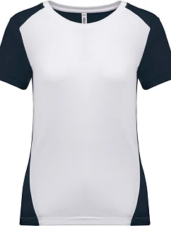 Kariban ProAct PA 4015 Dámské kontrastní sportovní tričko 20.4015 white/navy