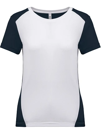 Kariban ProAct PA 4015 Dámské kontrastní sportovní tričko 20.4015 white/navy
