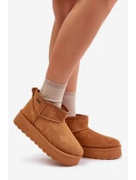 Nízké Sněhule Na Platformě Big Star OO274A098 Camel