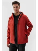 Pánská softshellová bunda s kapucí červená 4F 4FWAW24TSOFM283-61S