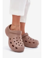 Dámské Pěnové Sandály Na Masivní Podešvi Big Star RR274A121 Tmavě béžové