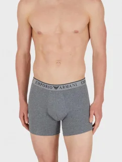 Pánské boxerky 2Pack 111912 4R720 černošedé - Emporio Armani