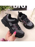 American Club Jr AM902A šedé trekové boty na suchý zip American Club Jr AM902A šedé trekové boty na suchý zip