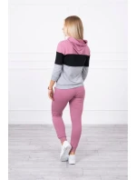 Barevná pruhovaná sada tmavě růžová+černá