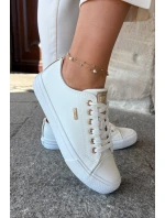 Dámské Tenisky Z Eko Kůže Big Star RR274748 Bílé Dámské Tenisky Z Eko Kůže Big Star RR274748 Bílé