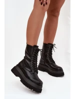 Dámské pracovní kotníky s podšívkou na masivní platformě černé Felisse Dámské pracovní kotníky s podšívkou na masivní platformě černé Felisse