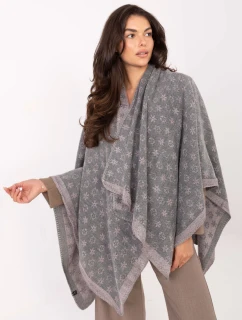 Pončo AT PN 7661.89 šedorůžové