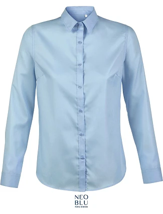 NEOBLU Blaise Women Mikro keprová halenka s dlouhým rukávem 24.3183 soft blue NEOBLU Blaise Women Mikro keprová halenka s dlouhým rukávem 24.3183 soft blue