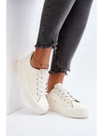 Dámské tenisky z ekologické kůže Big Star NN274847 Bílé