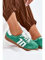 Tenisky Sportovní Obuv Semišová Zelená Vinceza 79517