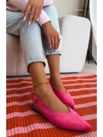 Baleríny s Zlatým Přezkou Eco Semišové Růžové Palerra