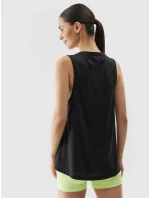 Dámský sportovní top z recyklovaných materiálů 4F - černý