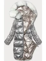 Dámská oboustranná metalická zimní bunda P21-7901 - Minority Dámská oboustranná metalická zimní bunda P21-7901 - Minority