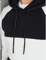 Pánská základní mikina s černobílými pruhy FashionStreet BX5901