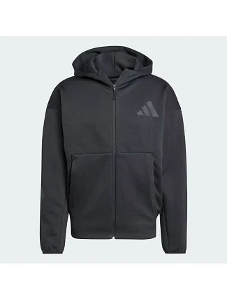 Pánská nová mikina s kapucí Adidas Z.N.E. Full-Zip Black - JE7538
