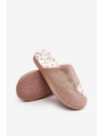 Lesklé dámské pantofle růžové Geraja