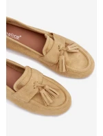 Dámské mokasíny ploché s třásněmi Žluté Marilisse