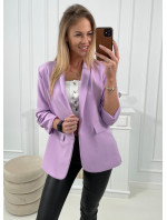 Elegantní sako s klopami světle fialové