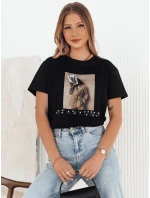 CARSTI dámské tričko černé FashionStreet RY2403
