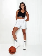 Dámské teplákové šortky PELLA white FashionStreet SY0413 Dámské teplákové šortky PELLA white FashionStreet SY0413