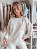 Dámská oversize mikina LUXEEN ecru FashionStreet RY2793