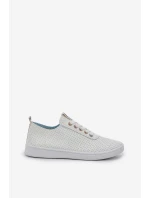 Dámské Ažurové Šněrovací Tenisky Světle Béžové Carinel