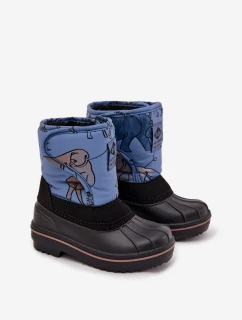 Dětské sněhule na suchý zip Lee Cooper – modré