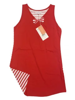 Dámská noční košile LA2149AB červenobílá - Noidinotte