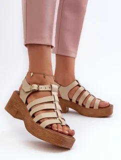 Sandály na podpatku model 198810 Step in style