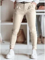 Dámské chinos kalhoty s páskem MODELA cappuccino FashionStreet UY2566