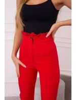 Červené plisované kalhoty Červené plisované kalhoty
