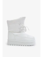 Sněhule Na Platformě Na Zip Big Star OO274886 Bílé