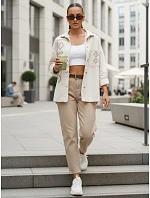 Dámská džínová bunda FILOMENAS béžová FashionStreet TY4313 Dámská džínová bunda FILOMENAS béžová FashionStreet TY4313