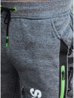 Pánské tepláky s potiskem antracitová FashionStreet UX4445