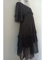 Dámské šifónové šaty S161 černé  - Stylove