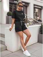 Dámský letní motýlí komplet z měkké viskózy černý FashionStreet AY1189