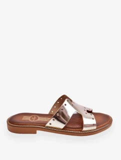 Dámské sandály s ozdobnými výřezy zlato Emily