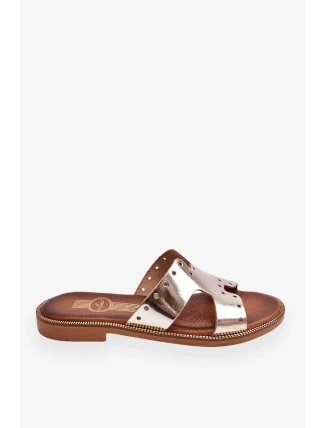 Dámské sandály s ozdobnými výřezy zlato Emily