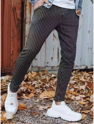 Pánské tmavě šedé kalhoty FashionStreet chinos UX3430