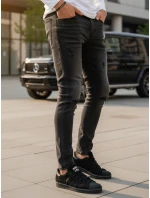 Pánské černé kalhoty FashionStreet UX3823