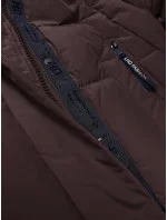 Hnědá dámská prošívaná zimní bunda LHD (LHD-24572) Hnědá dámská prošívaná zimní bunda LHD (LHD-24572)