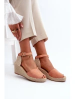 Pohodlné dámské sandály na klínu Světle růžová Dellia Pohodlné dámské sandály na klínu Světle růžová Dellia