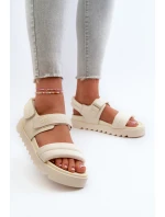 Dámské sandály na platformě Big Star NN274751 béžové