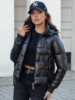 Dámská krátká prošívaná zimní bunda s kapucí FASHWARM černá FashionStreet TY4640